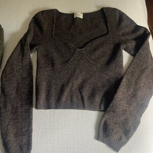 Aritzia Wilfred brown Knit Top